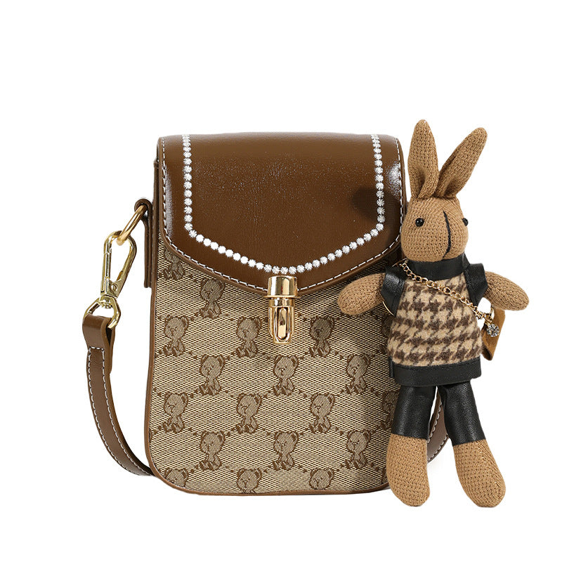 Women's Source Daily Niche Design Contrast Color Mobile Phone Bag