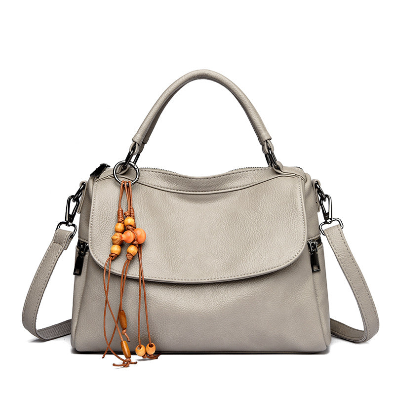 Women's Soft Retro Fashion Boston Large Capacity Women's Handbag