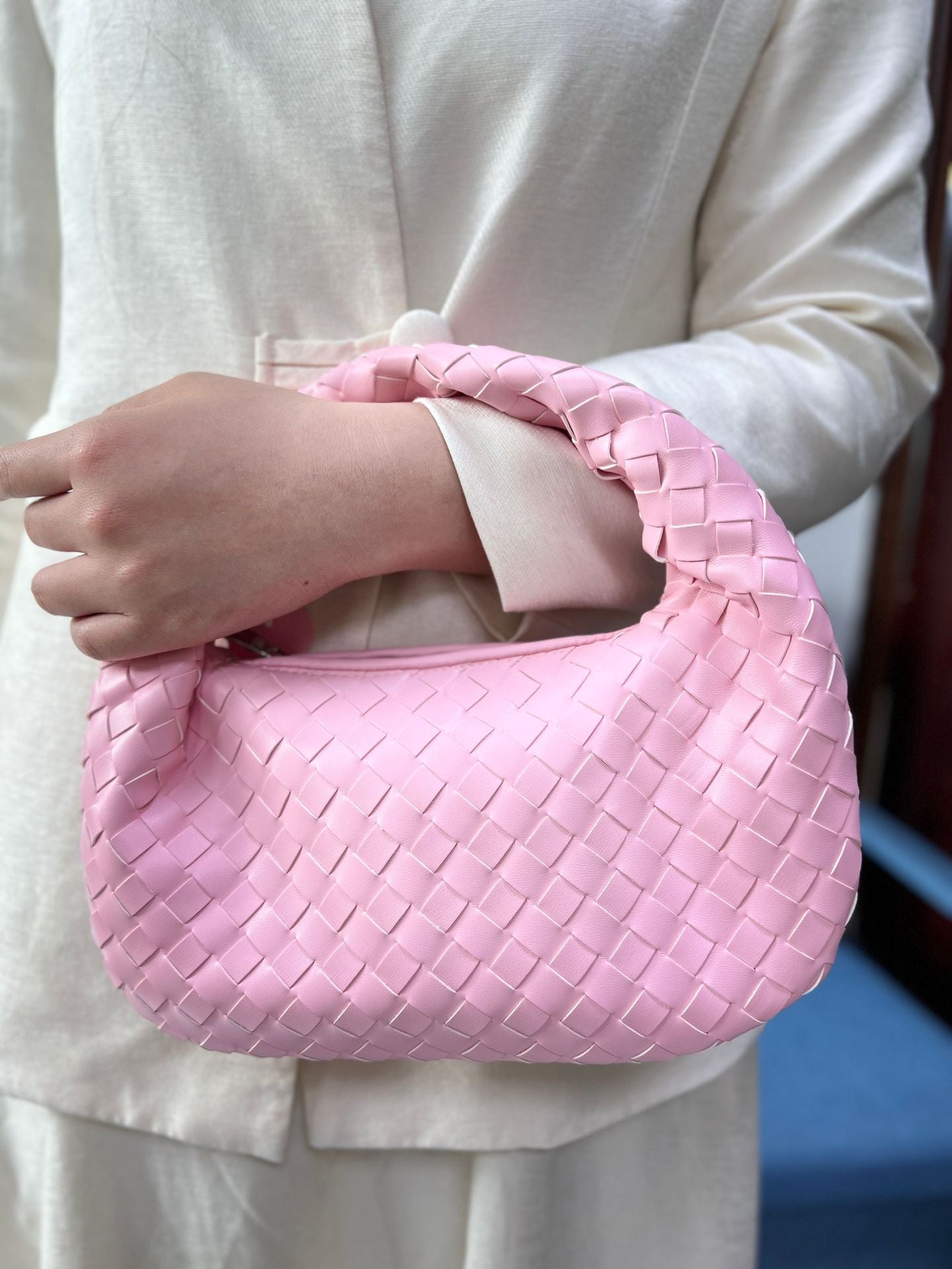 Women's Woven Popular Horn Knotted Portable Underarm Bags