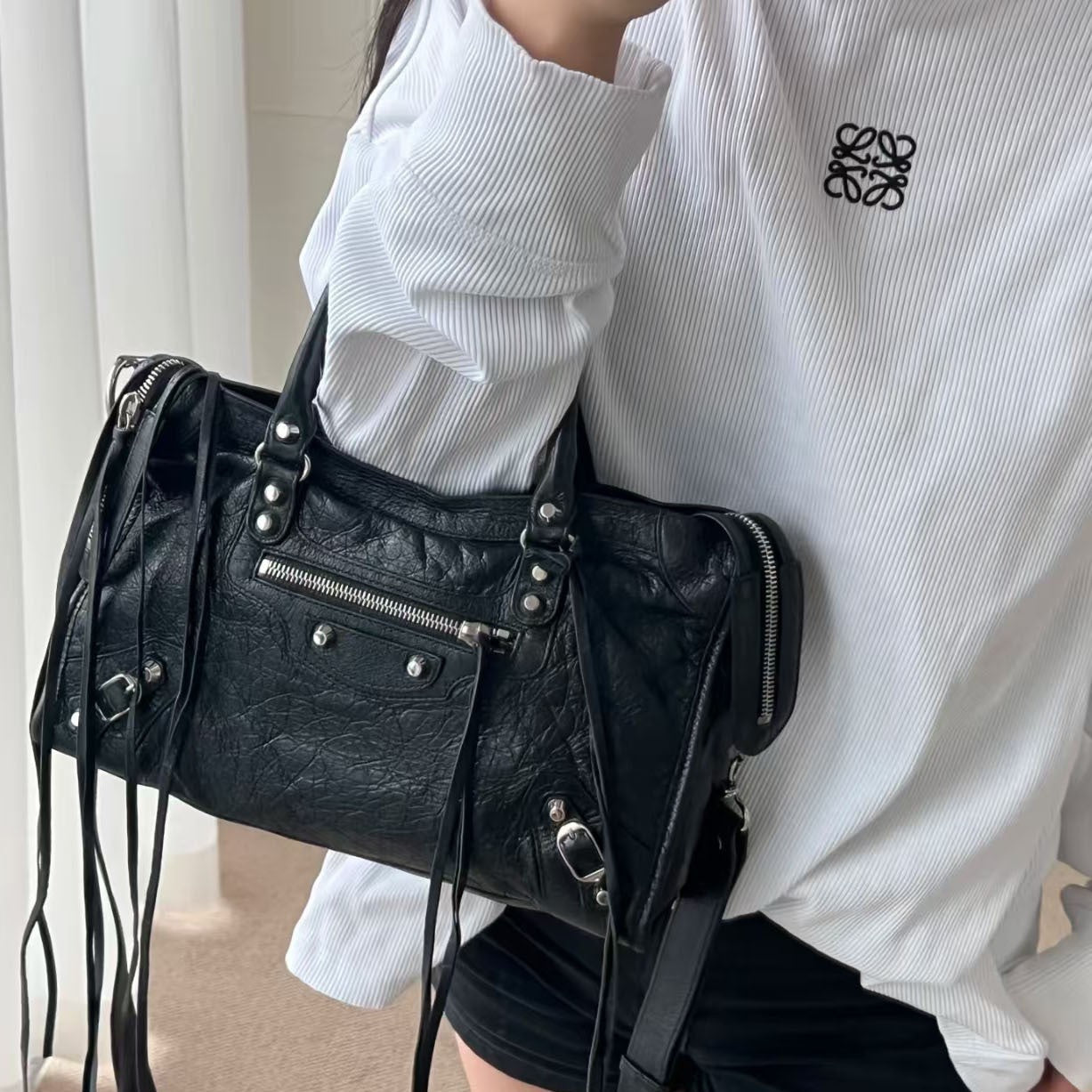 Women's Motorcycle Cool Hot Retro Rivet Oil Women's Handbag