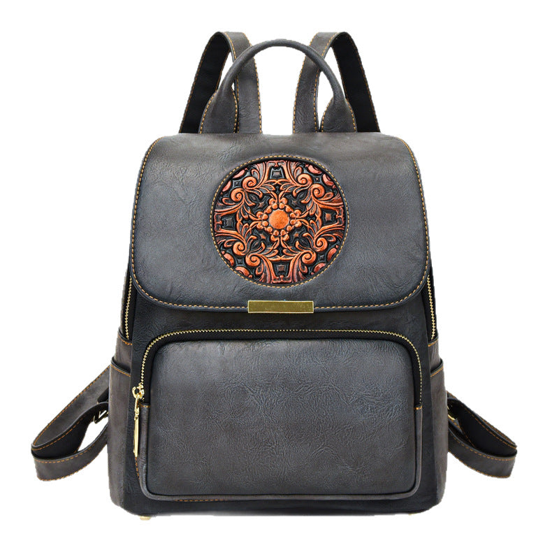 Women's Brushed Niche High-grade Light Luxury National Style Commuter Large Capacity Bags