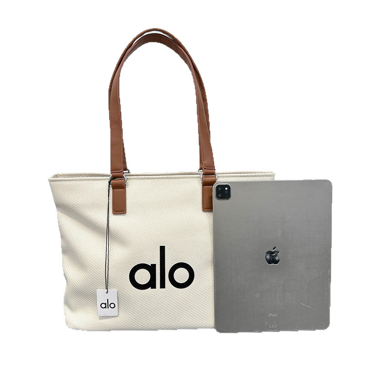 Women's Style Simple Letter Canvas Commuter Large Tote Bag
