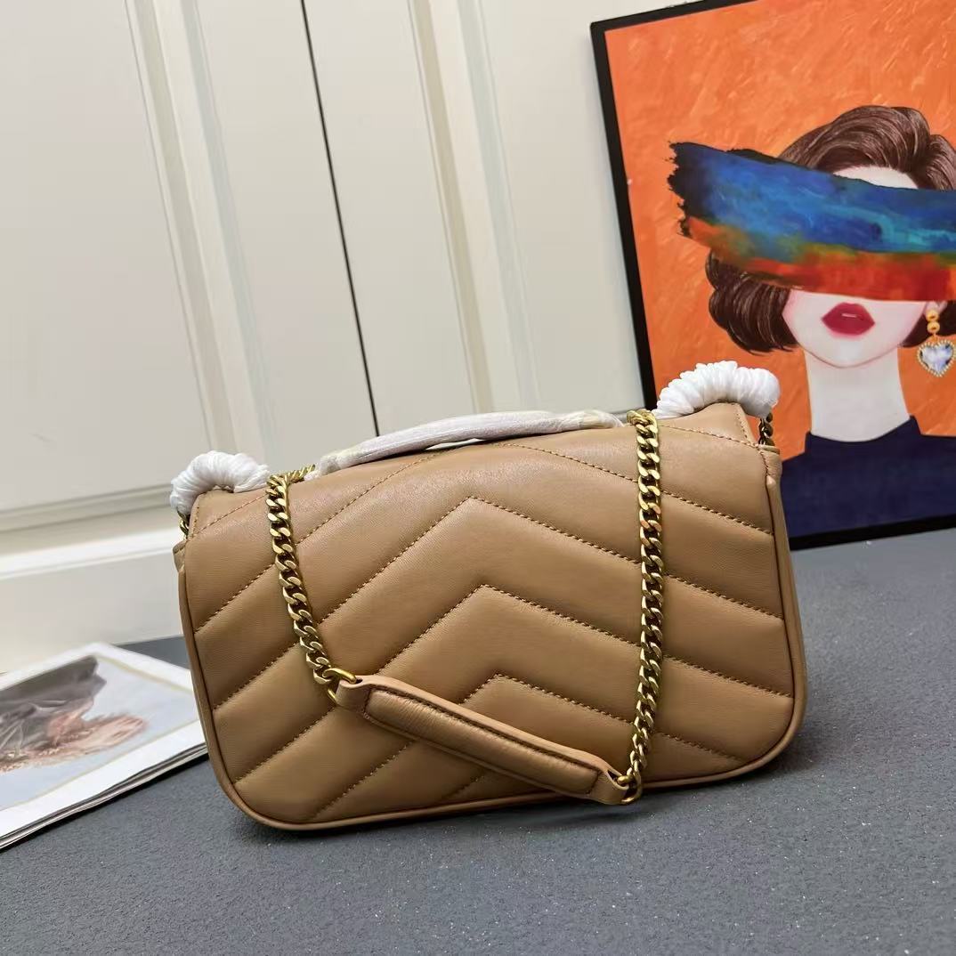 Comfortable New Women's Flip Sheepskin Chain Small Square Bags