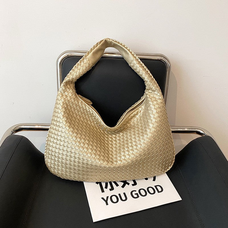 Women's Crescent Hand-woven Portable Dumpling Fashion Style Women's Handbag