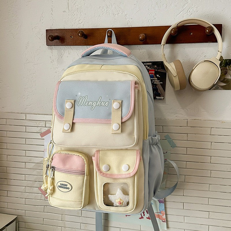 Soft Korean College Style Design Sense Female Junior High Leisure Backpack