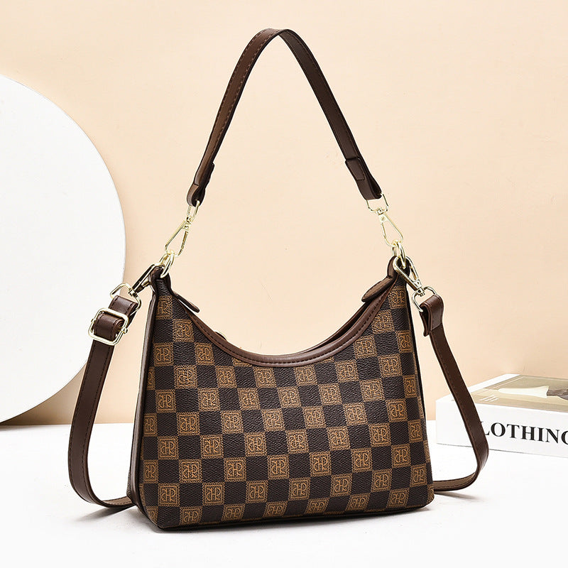 Women's Light Luxury Underarm Selenodont Printed Large Bags