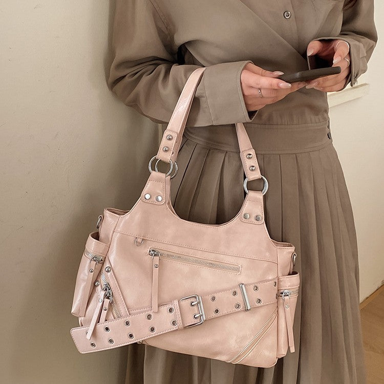 Niche Retro Motorcycle Mori Cute Large Women's Messenger Bag