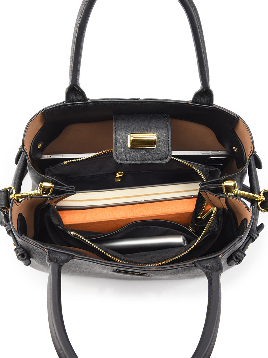 Women's Fashion Soft Leather Large Capacity Commuter Women's Handbag