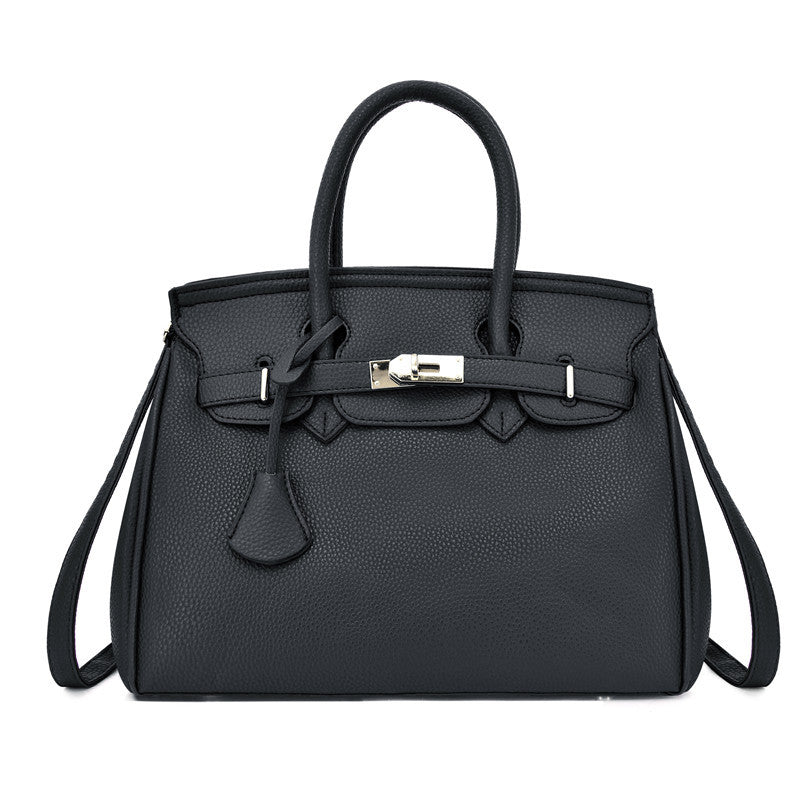 Women's Litchi Pattern Solid Color Fashion Women's Handbag