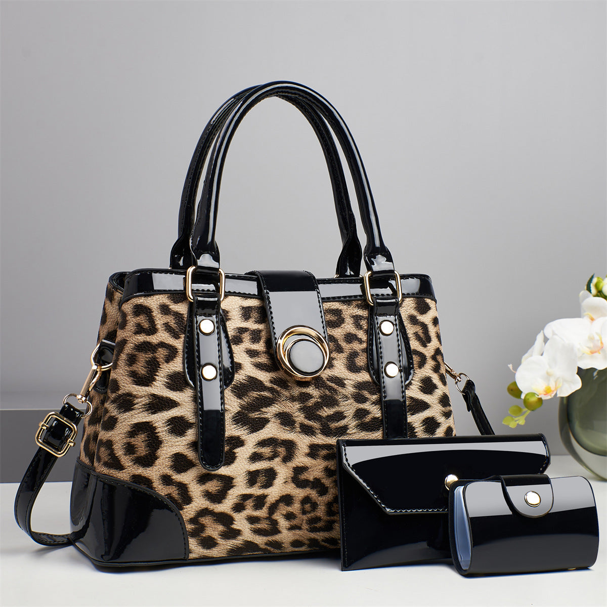 Vintage Patent Leather Large Capacity Personalized Bags