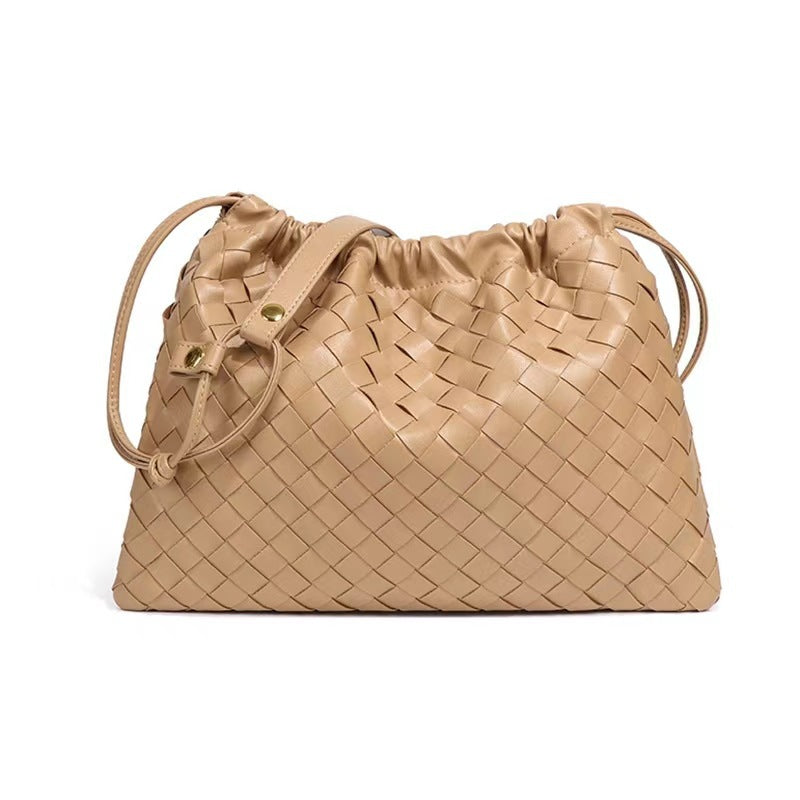 Women's Lucky Hand-woven Drawstring Pleated Cloud Fashion Women's Messenger Bag