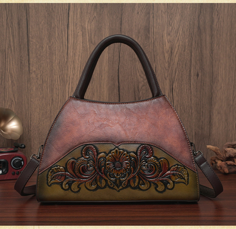 Women's Fashion Portable Trendy Mom Retro Easy Matching Large Women's Shoulder Bag