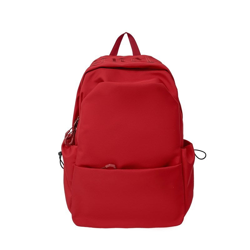College Cute Pure Color Versatile Large Capacity Leisure Backpack