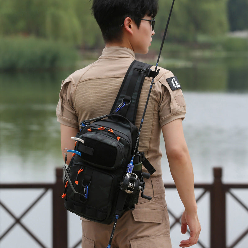 Women's & Men's Lure Fishing Waterproof Camouflage Cycling Sling Sports Backpack