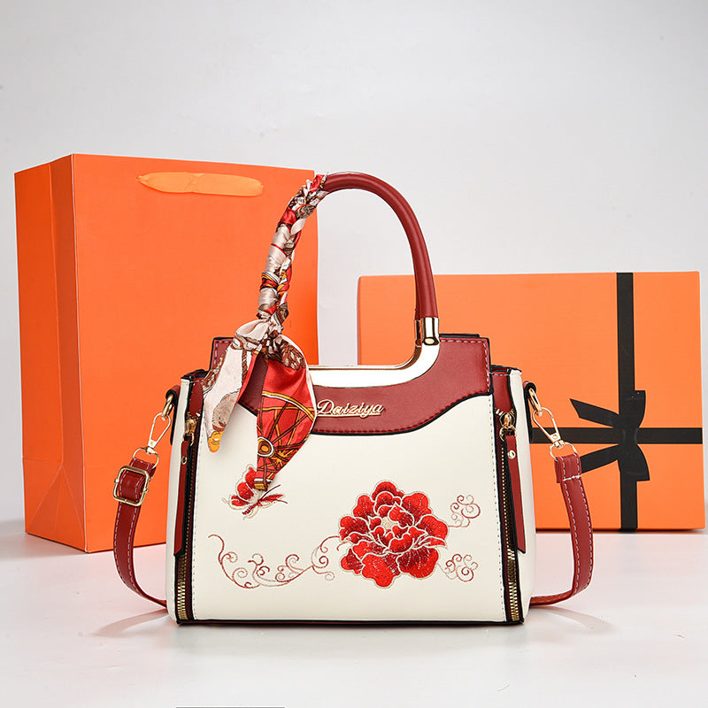 Women's Chinese Style Mother's Day Embroidered Large Bags