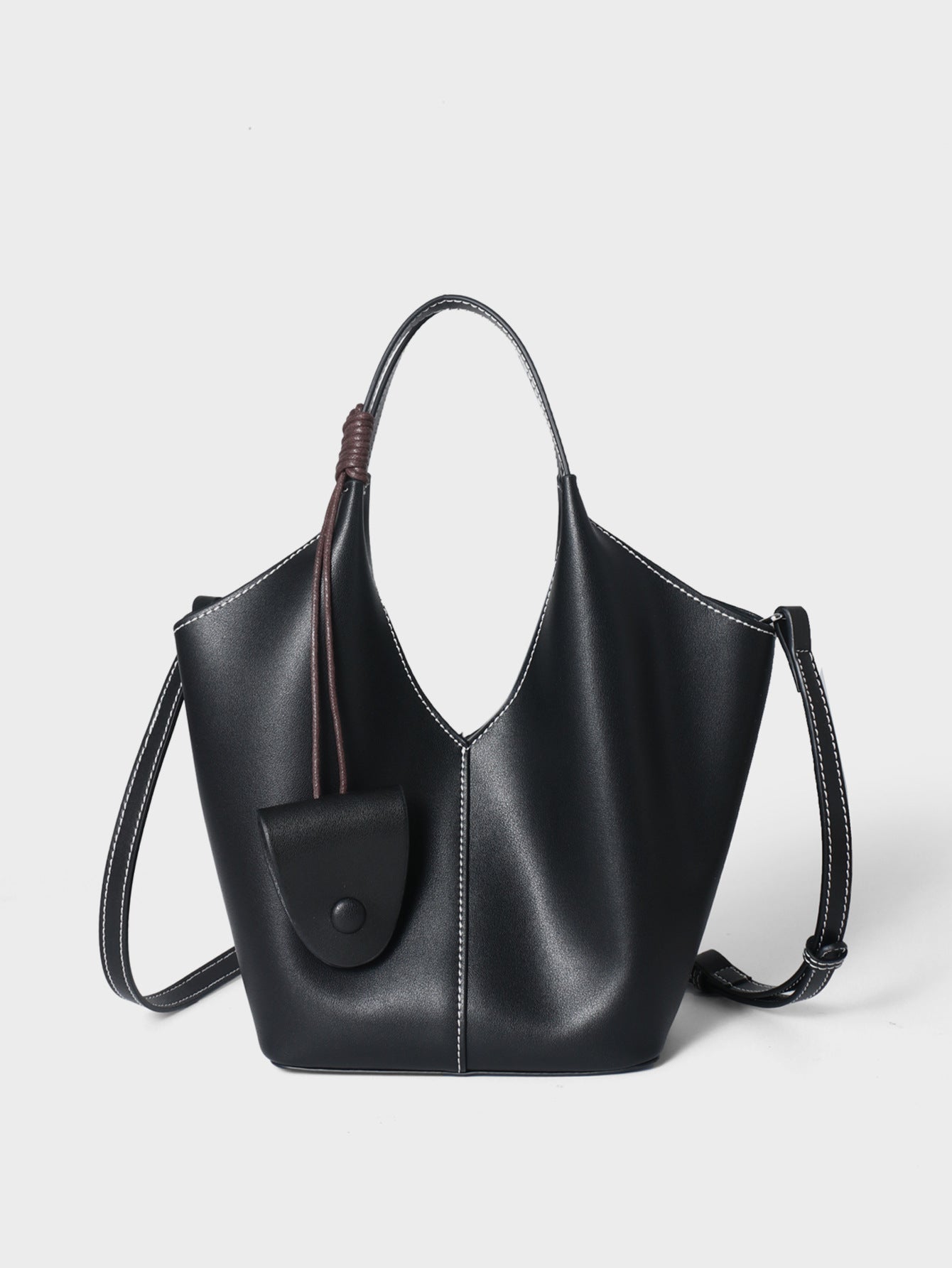 Women's Niche Large Capacity Totes Leather Vegetable Tote Bag