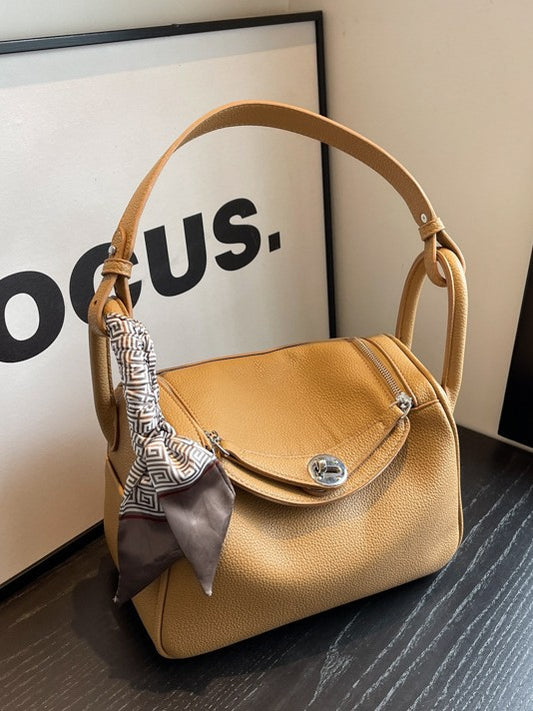 Women's Textured Graceful Design Popular Hand Holding Bucket Bag