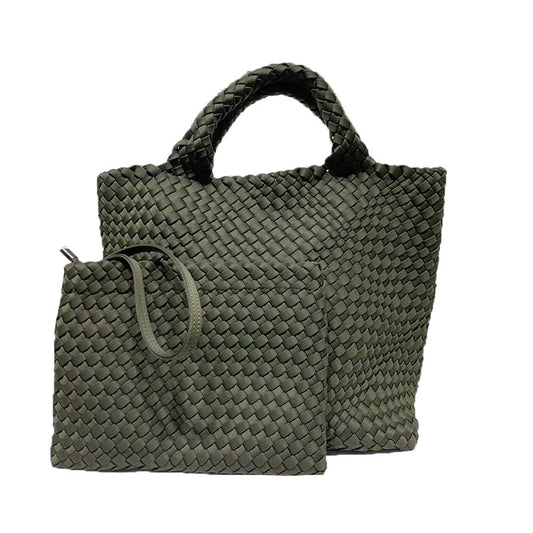 Women's Neoprene Woven Super Large Capacity Hand-woven Bags