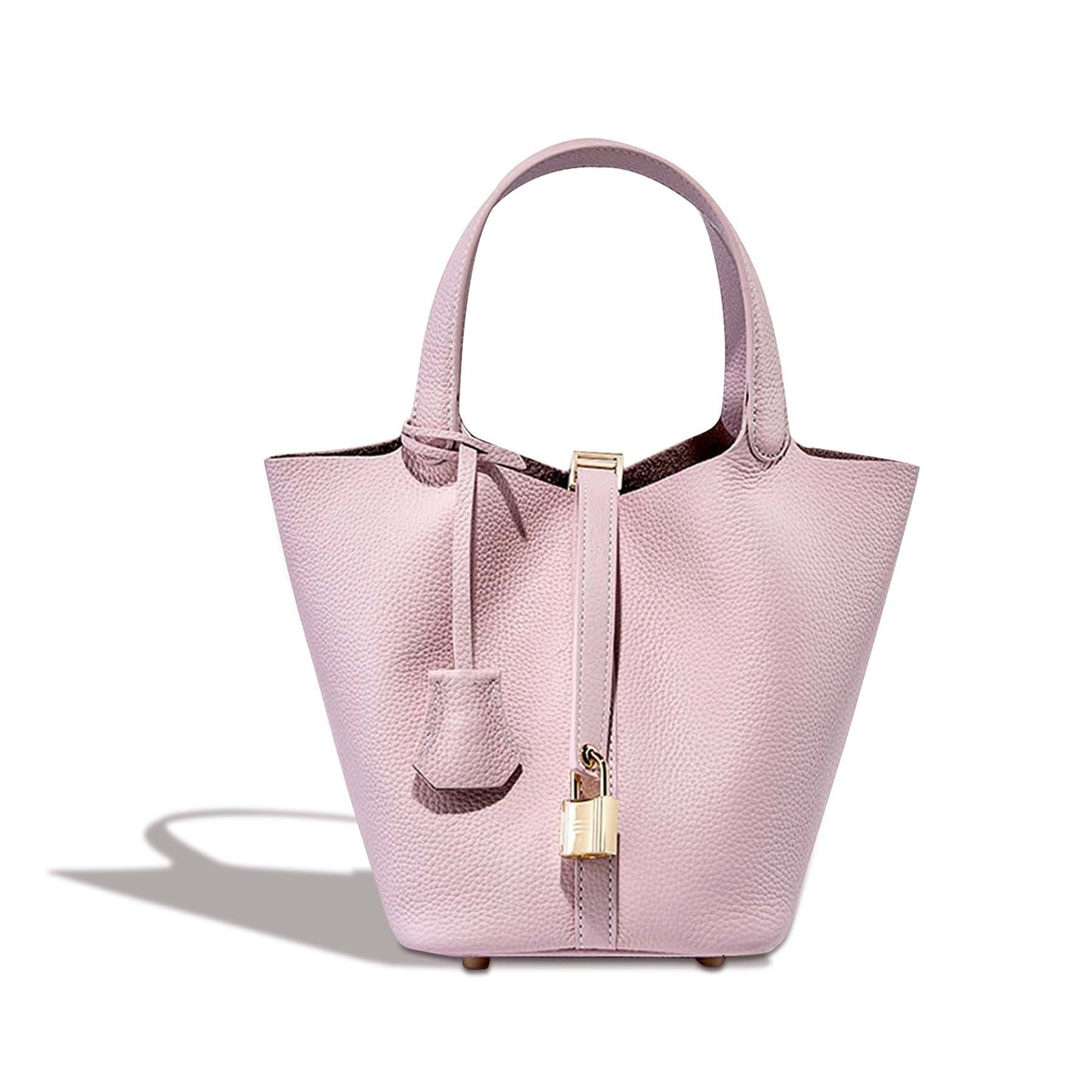 Women's First Layer Cowhide Vegetable Basket Versatile Genuine Bucket Bags