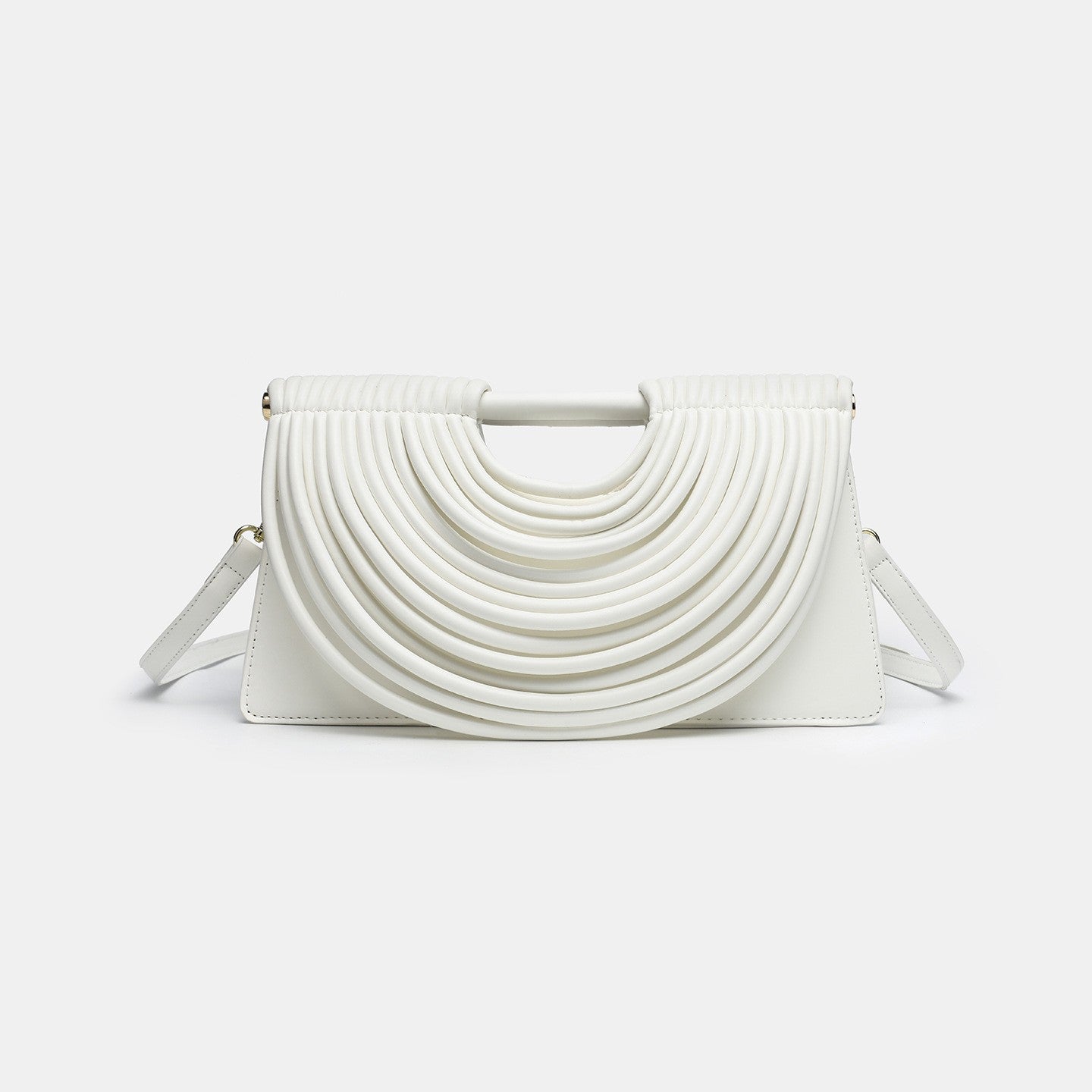 Women's Hand-woven Line Comb Design Trapezoidal Bags