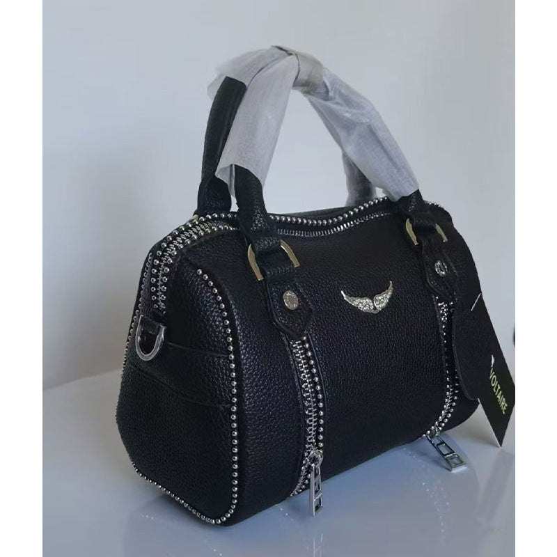 Women's Fashion Black Luxury Design Vintage Envelope Women's Shoulder Bag