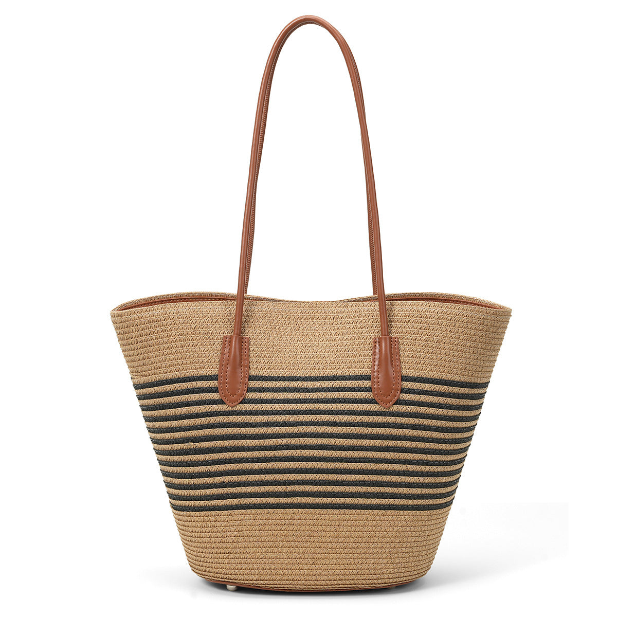 Women's Capacity Straw Woven Vacation Seaside Vegetable Basket Tote Bags
