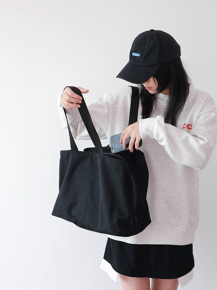 Women's Large Nylon Cloth Commuter Capacity Computer Shoulder Bags