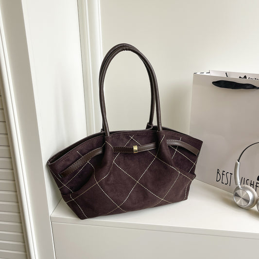 Embroidery Thread Suede Commuter Advanced Classic Tote Bag
