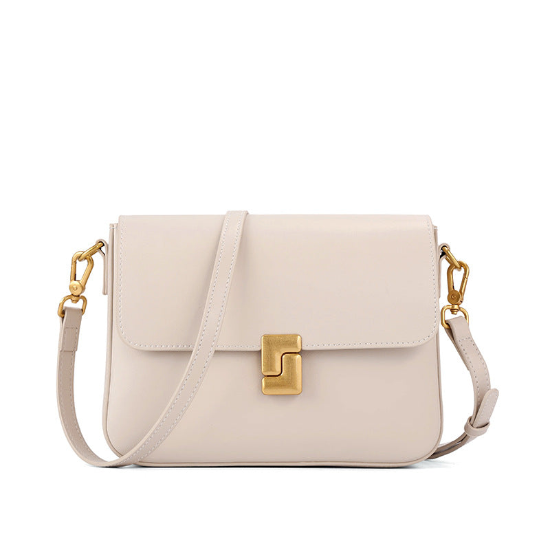 Women's Fashion Trendy For Cowhide Simple Commute Small Square Bags