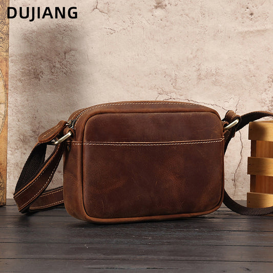 Men's First Layer Cowhide Genuine Leather Retro Backpacks