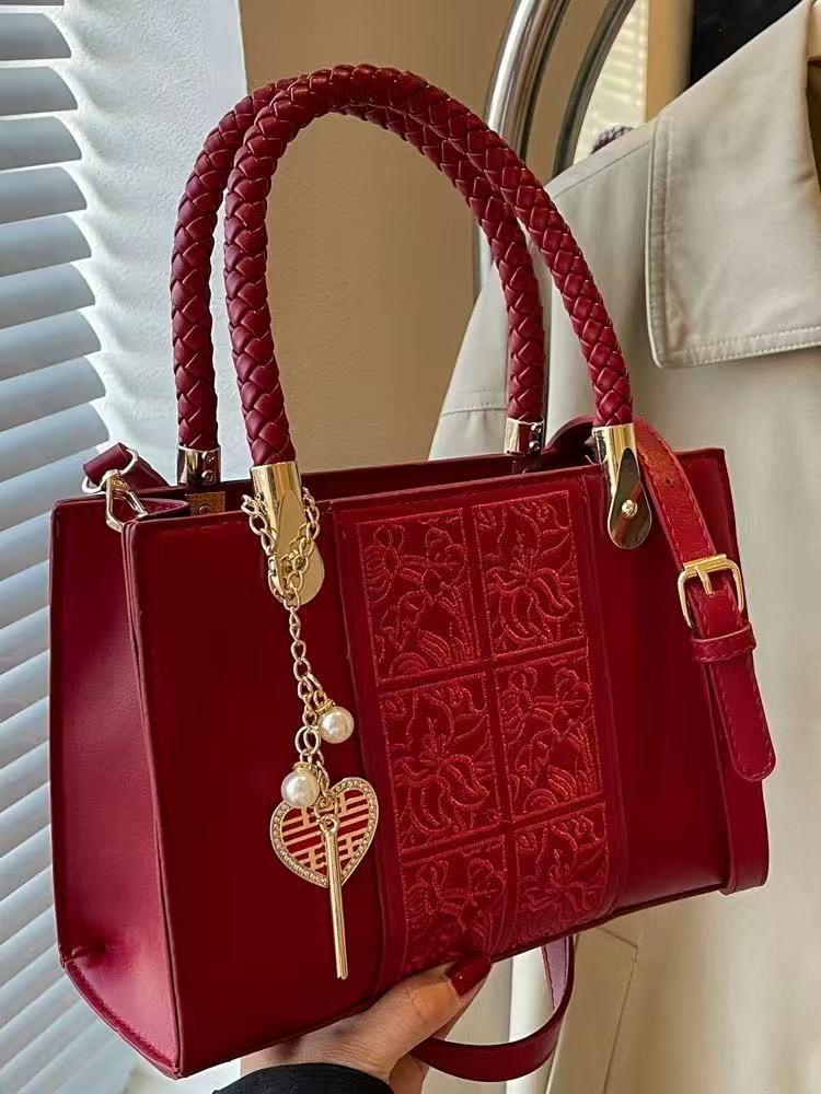 Chinese Style Embroidery Bridal Wedding Mother Women's Messenger Bag