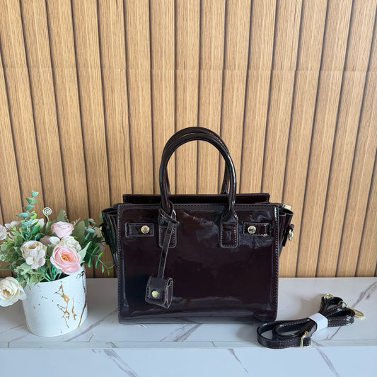 Women's Patent Leather Portable Organ Fashion Trendy Women's Messenger Bag