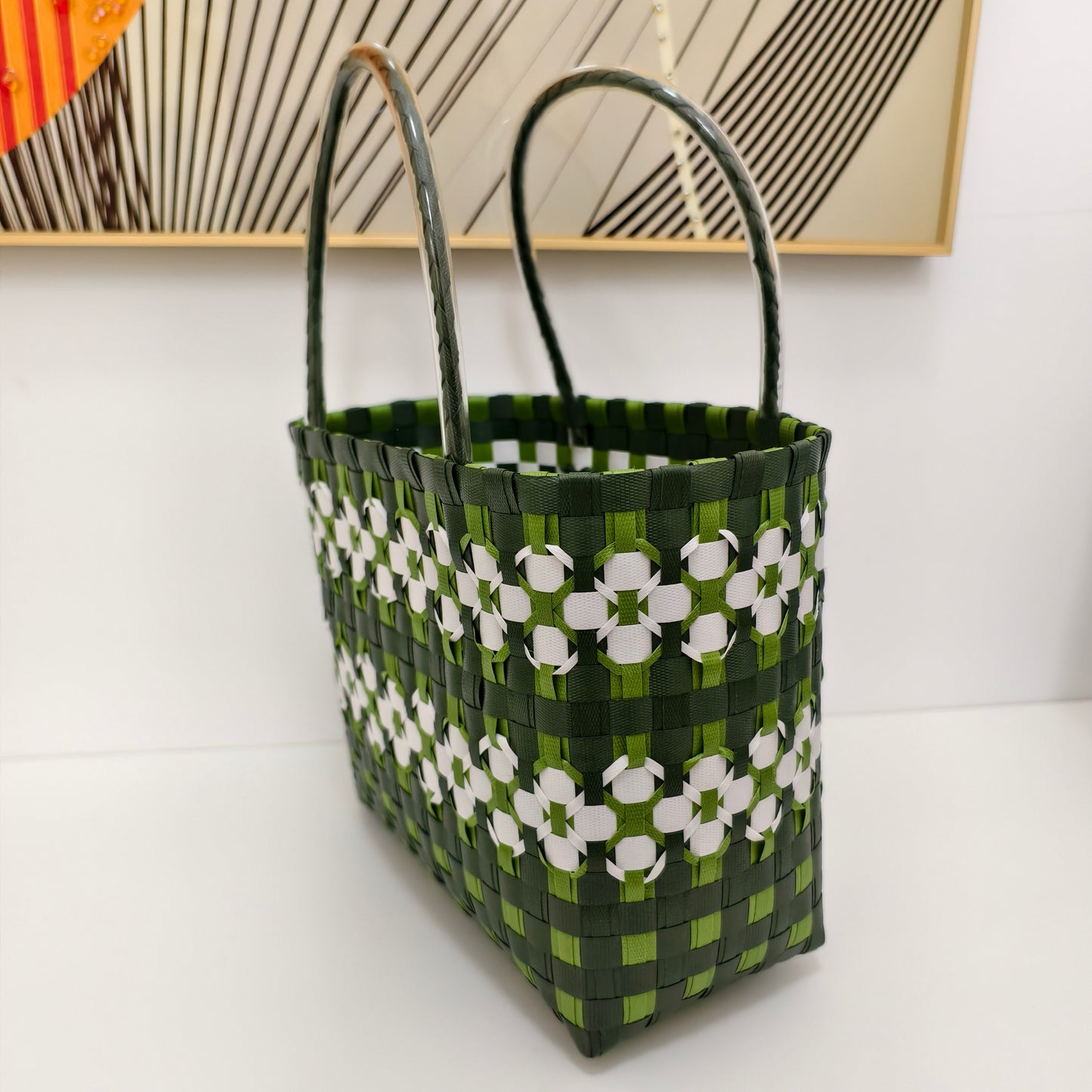 Women's Vegetable Basket Super Popular Colorful Large Capacity Woven Window Women's Handbag