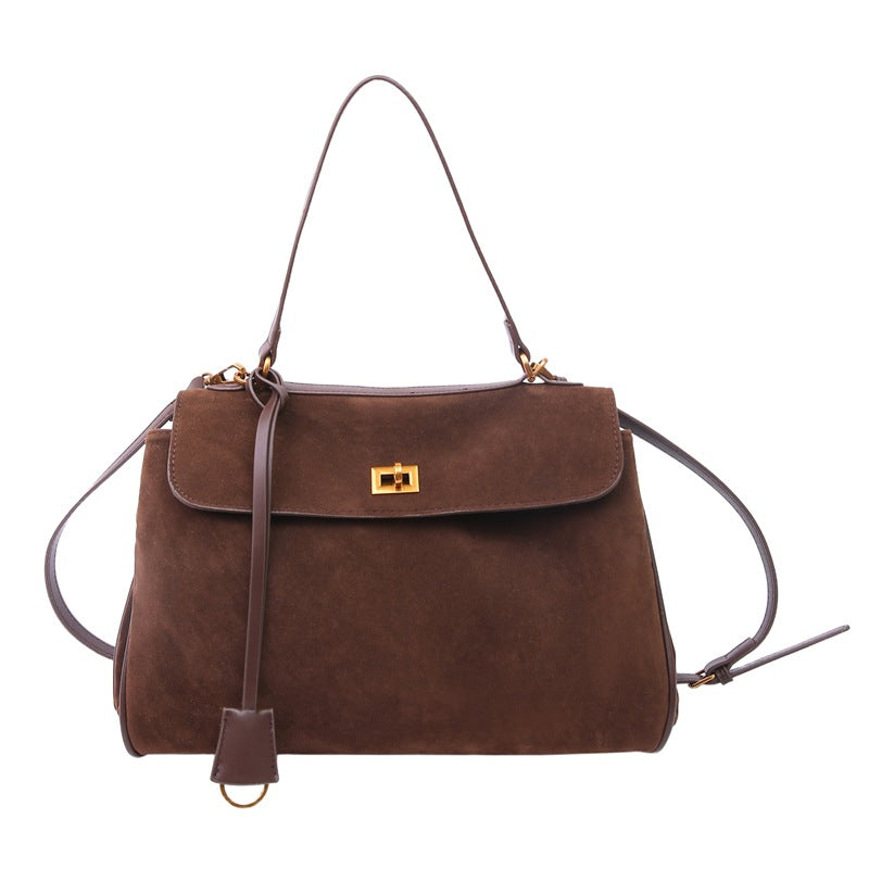 Women's Vintage Suede Large Capacity Commuter High-grade Tote Bag