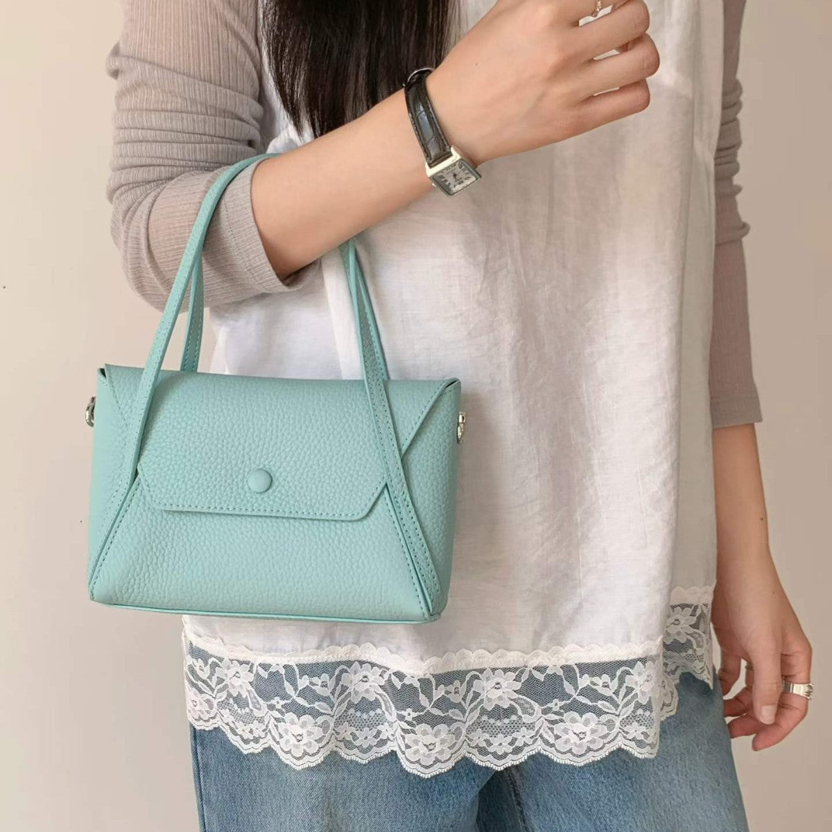 Top Layer Cowhide Envelope Mini Fashion Women's Shoulder Bag