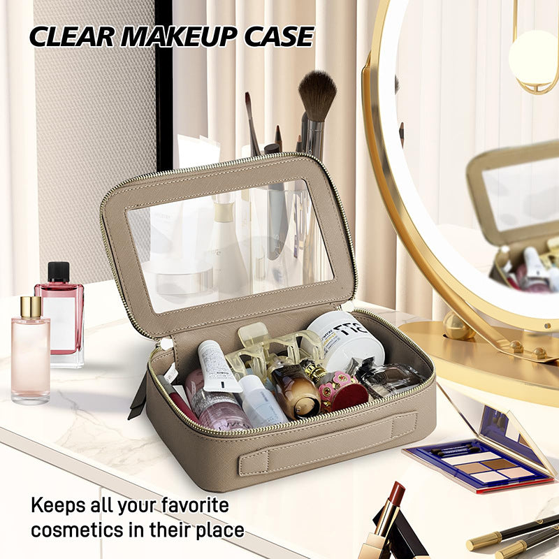 Wet Separation Portable Leather Wash Large Capacity Transparent Bags
