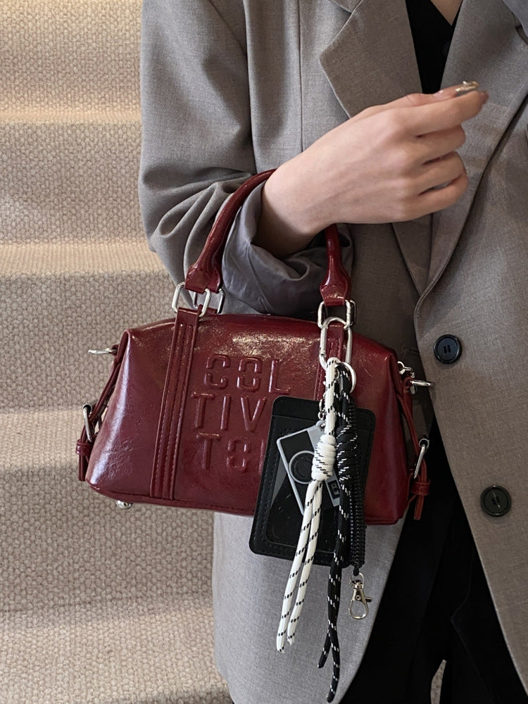 Women's Retro Boston Commute Portable Pillow Women's Shoulder Bag