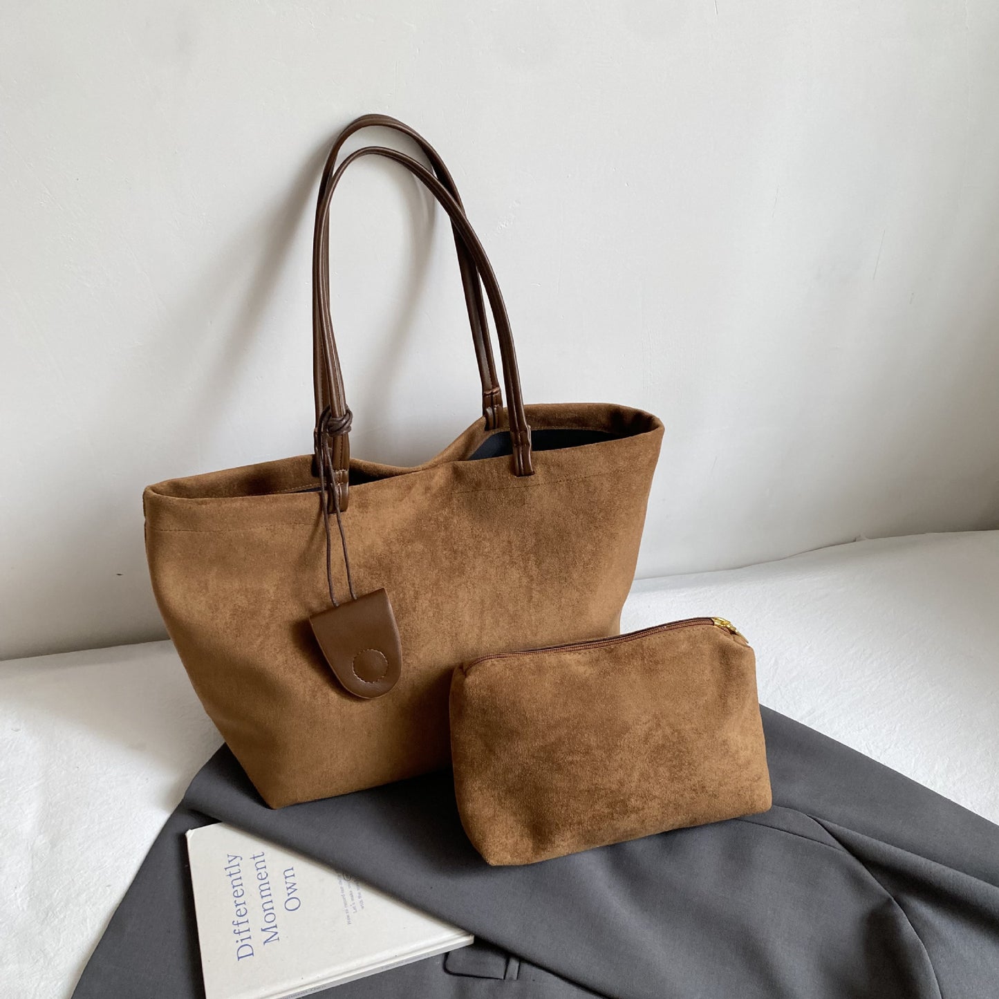 Matte Texture Underarm Autumn Commuter Mother Easy Tote Bags