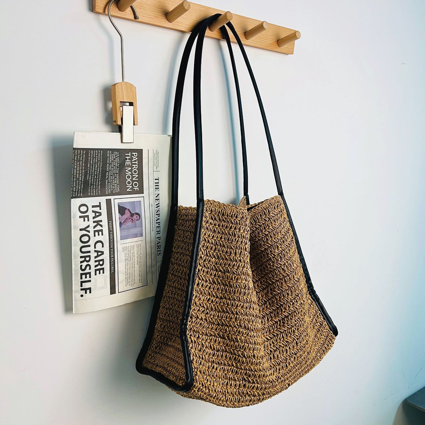 Women's Fashion Large Capacity Paper Woven Seaside Bags