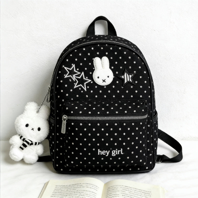 Cute Cartoon Polka Dot Korean Large Capacity School Bags