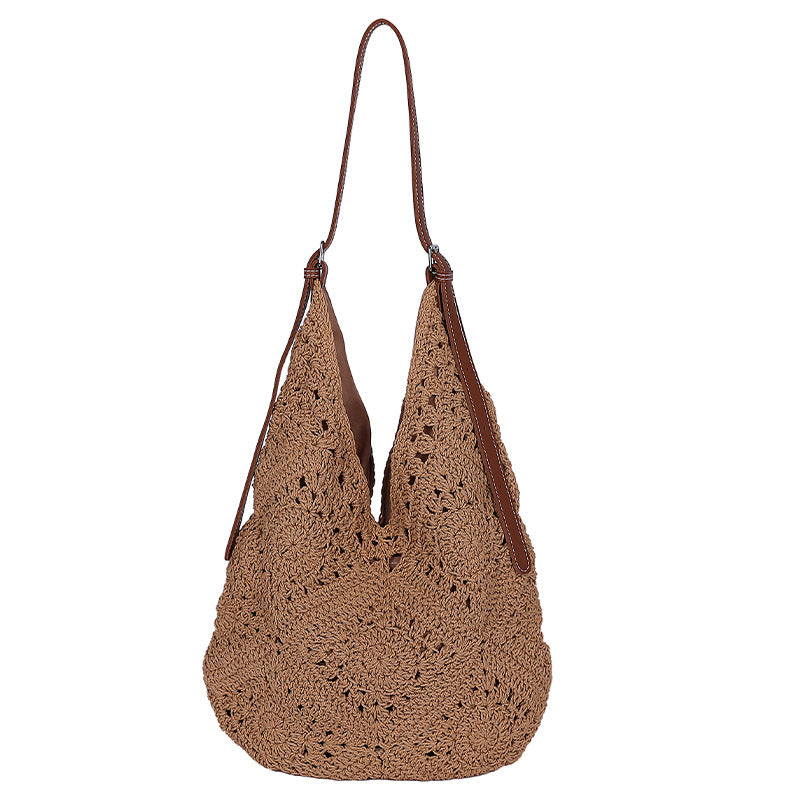 Women's Hollowed Big Trendy Summer Seaside Vacation Beach Tote Bags