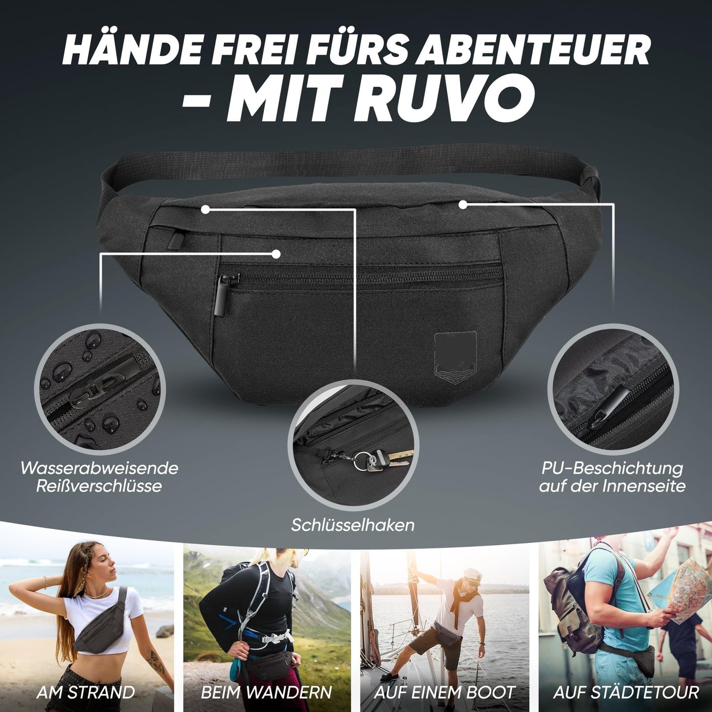 Stylish Fashion Leisure Waterproof Workout Mobile Sport Waist Bag, Accessory Bag