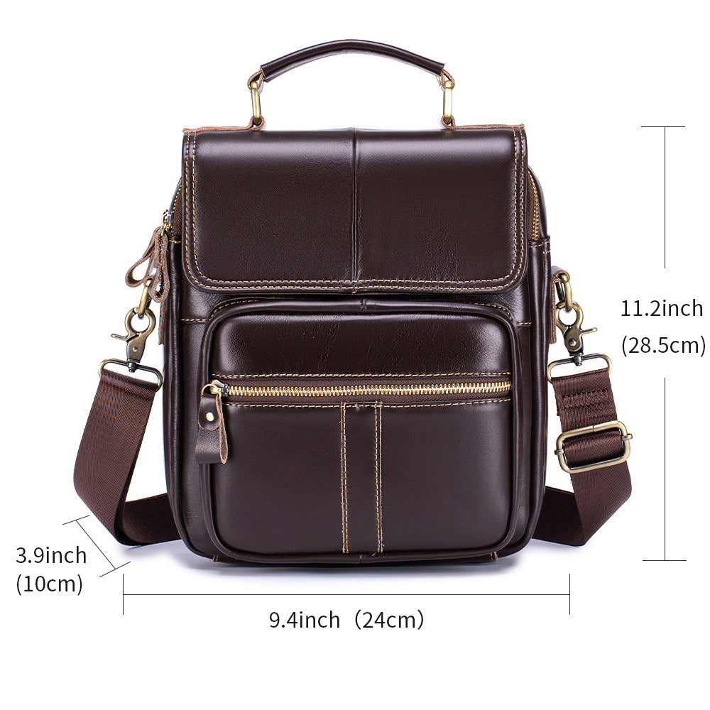 Men's Business Commute Genuine Leather Large Capacity Bags
