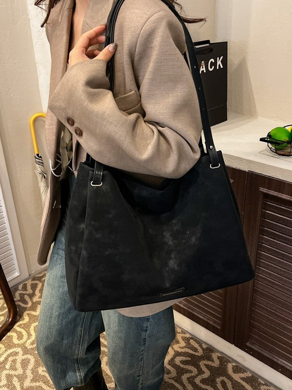 Women's Capacity Trendy Winter Advanced Texture Retro Easy Matching Bags
