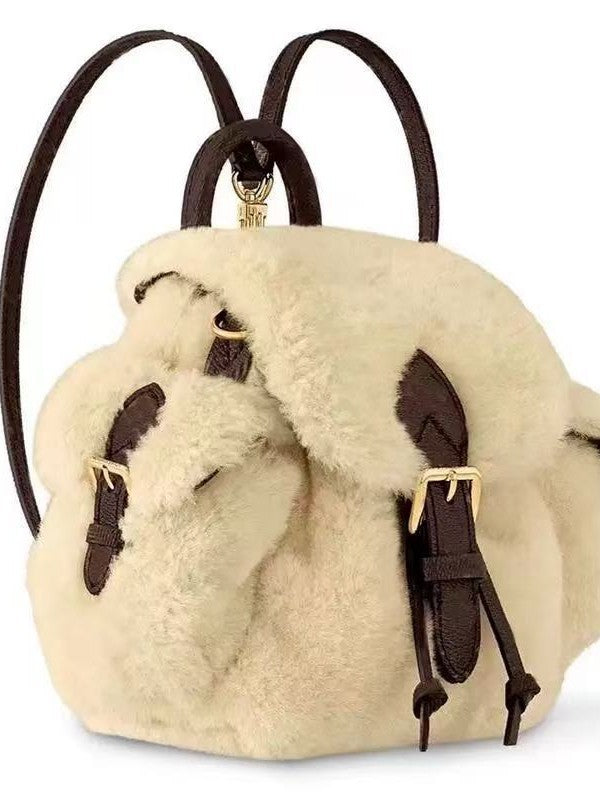 Women's Plush Cute Preppy Style Leisure Mini Women's Backpack