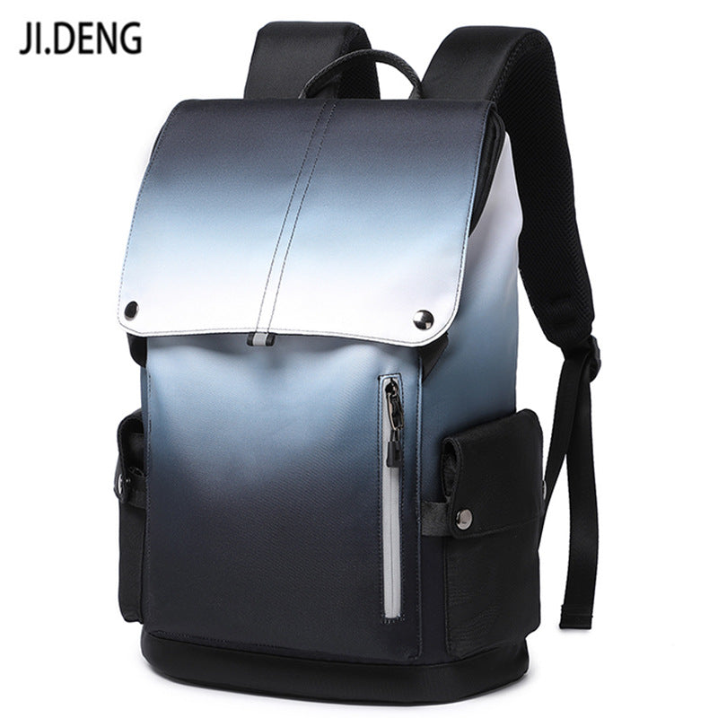 Men's Fashion Simple Female College Computer National Trendy Style Leisure Backpack