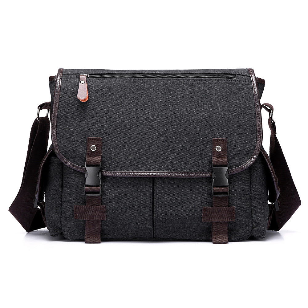Men's Retro Flip Canvas Large Capacity Commute Bags