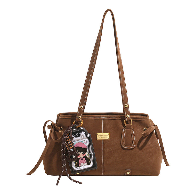 Women's Commuter Retro Frosted Fashion Large Capacity High-grade Hand-held Underarm Bag