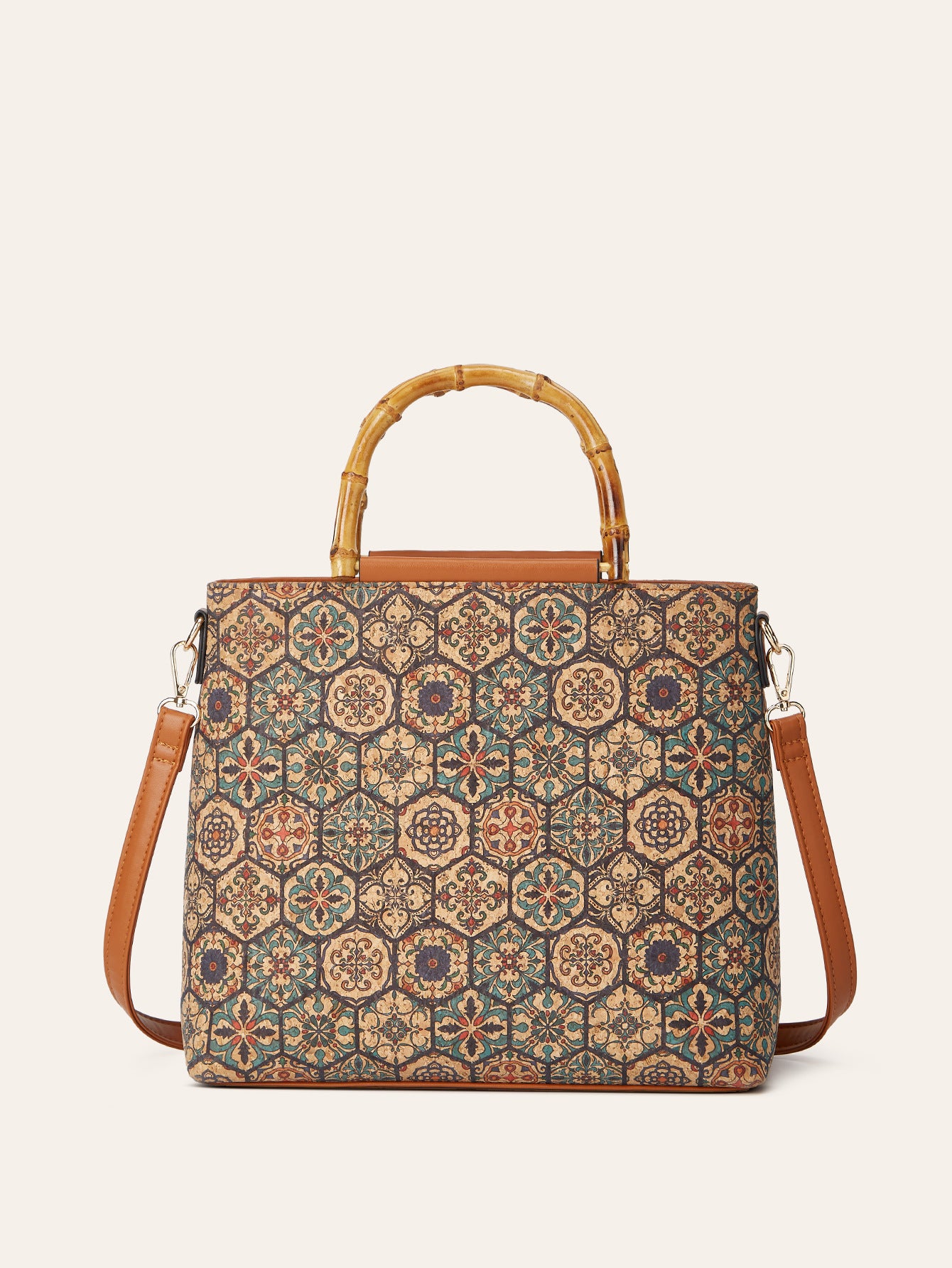 Women's Retro Ethnic Style Cork Printed Tree Bags