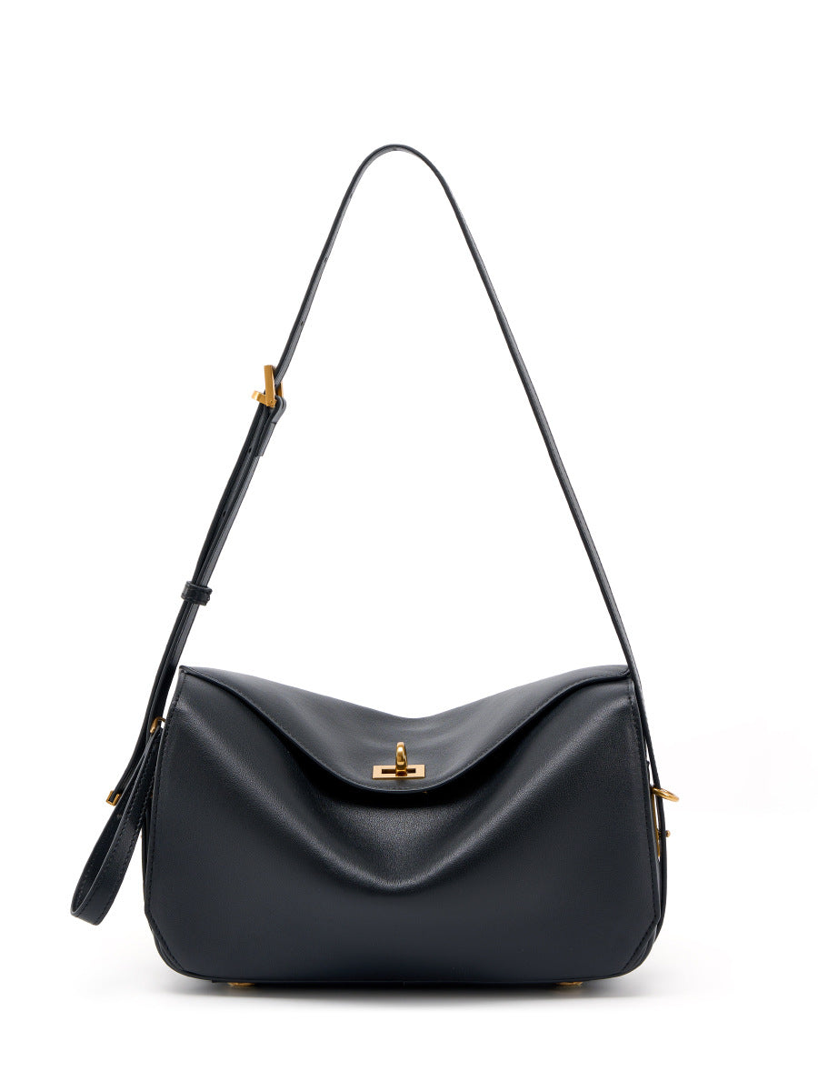 Boston Pillow Underarm High-grade Portable Genuine Women's Messenger Bag